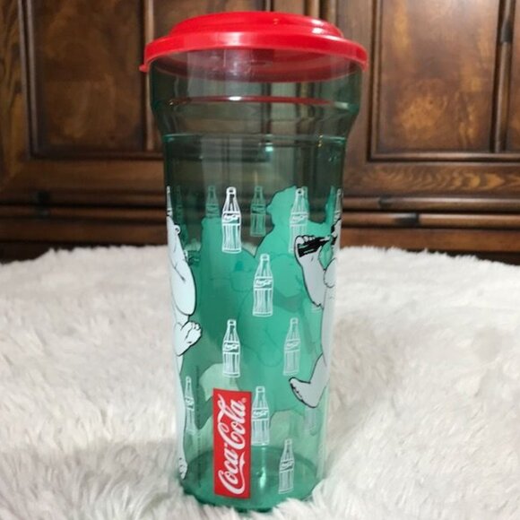 Set of 4 Vintage Coca-Cola Polar Bear Coin Bank + Magnets + Travel Cup with Lid - Picture 13 of 15